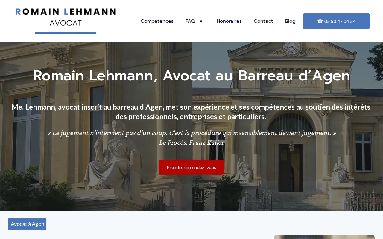 Aperçu du site RL AVOCAT, CABINET D'AVOCATS